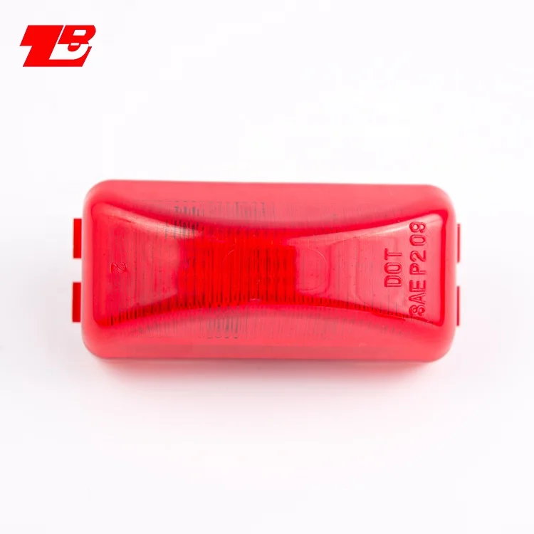 Хромированный Боковой габаритный фонарь, 3 светодиода, Красный Прямоугольный боковой маркер и габаритная лампа для грузовика, прицепа