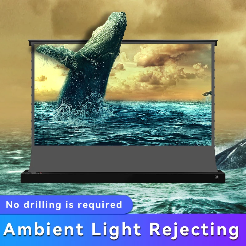 XIJING A1 120 дюймов Анти-свет 4k ALR моторизованный электрический проектор для кинотеатра напольный