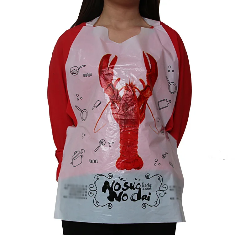 Оптовая продажа, оригинальный пластиковый одноразовый комфортный фартук для кухни, столовой