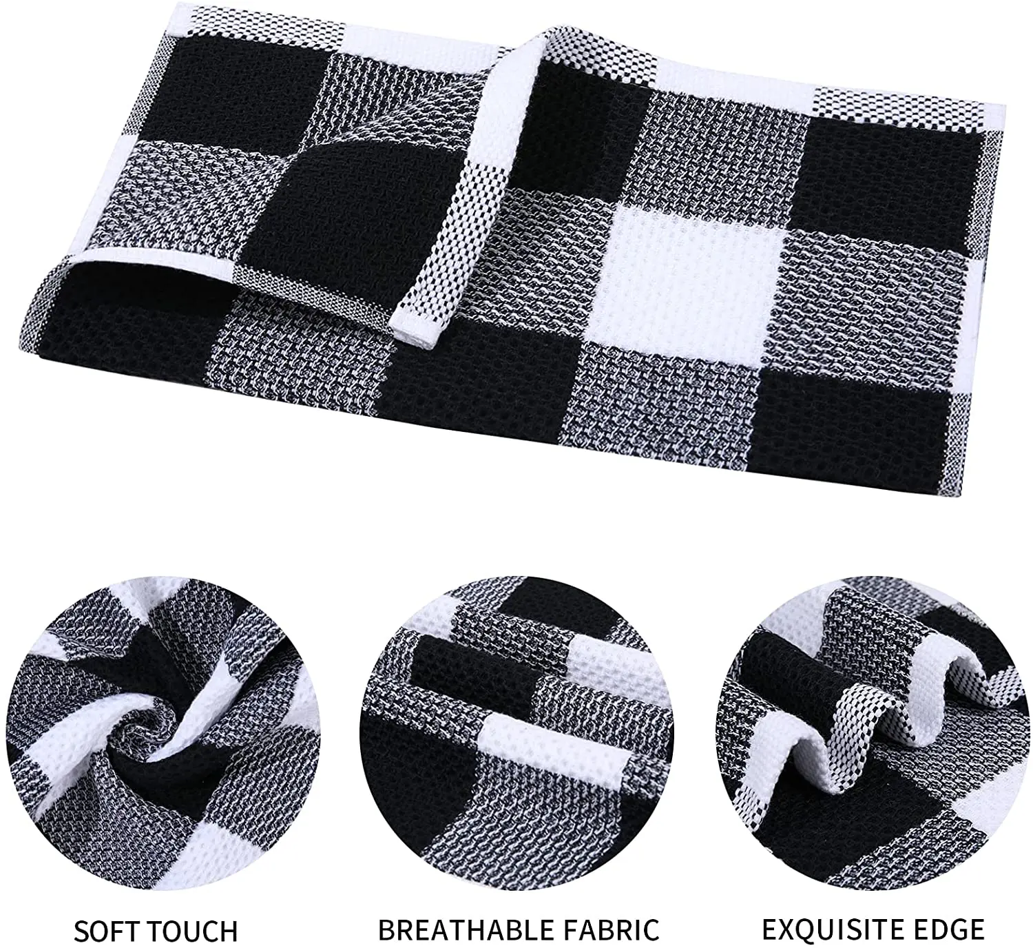 Best selling new baby waffle towel 100% cotton, no fading no lint, high quality clean kitchen durable waffle weave towel