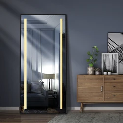 Yishare Factory Direct Frame Beauty Salon Mirror Decoration Full Mirror Light Wall Mounted Illuminated Smart Led Dressing Mirror