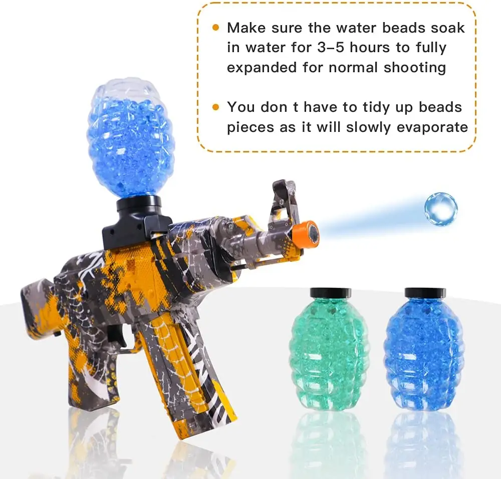 2022 M416 P90 Akm47 Water Gel Beads Blaster Rifle Outdoor Toy Gel Water Ball Gun Bullet Gel Blaster Gun Electric
