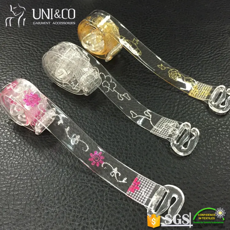 Durable Wholesale Fashionable Sexy Strapless TPU Clear Elastic Bra Strap with Adjuster