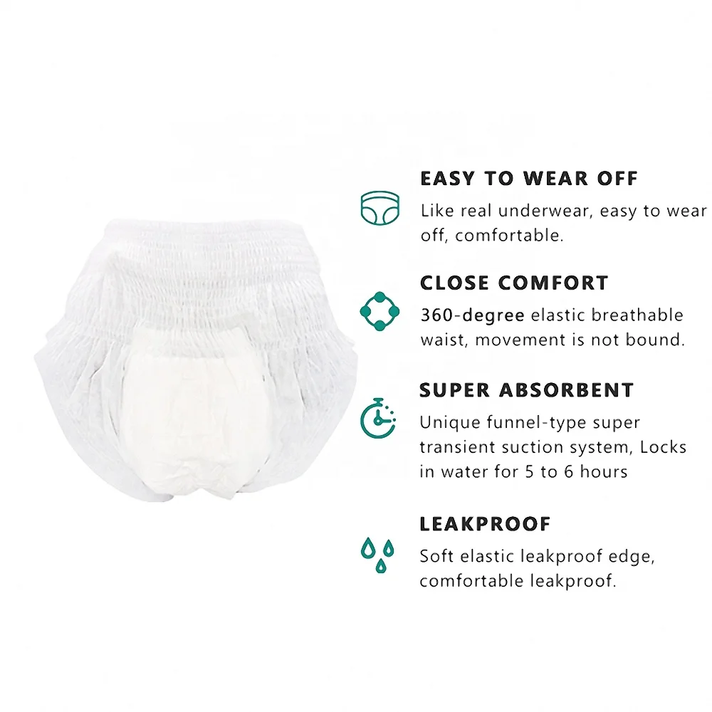 Custom Wholesale China men cheap thick Adult Diapers Pants Pull Up in bulk