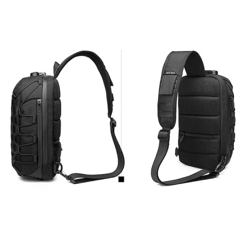 Ozuko 9357V Phone Luxury Custom Crossbody Bag Mini Anti Theft Sling Bag Crossbody Tactical Men Chest Bag