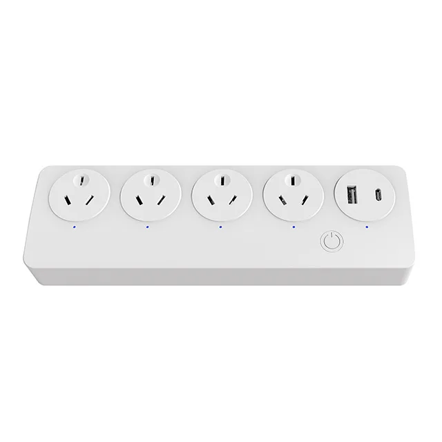
Australia type tuya multi outlet socket with 2 USB 10A 2400W AC 220-240V cable length 1.8m 