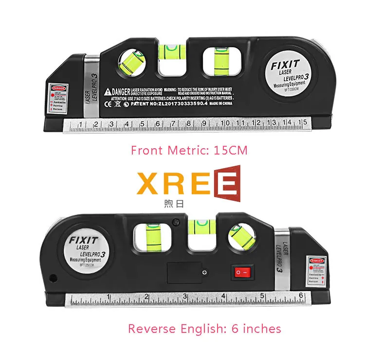 Laser level ruler multifunctional household infrared decoration cross line right angle level high-precision marking device
