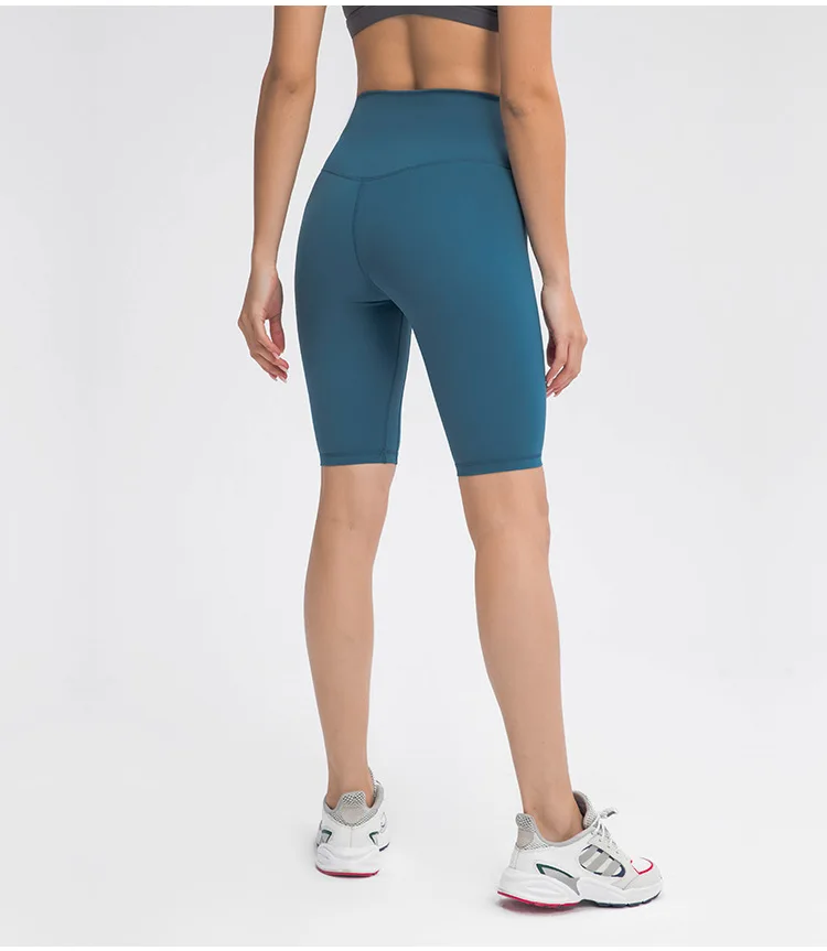 Athletic streetwear tights nylon spandex women fitness shorts