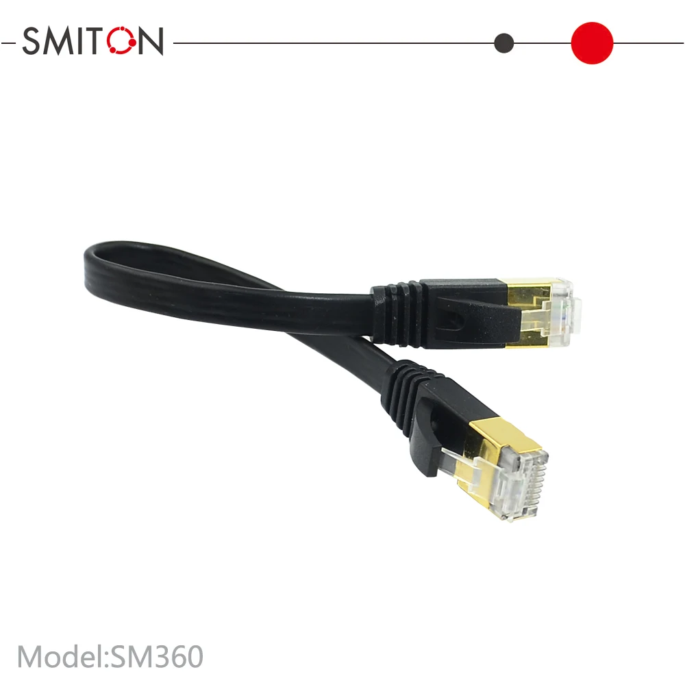 Cat6 FTP RJ45 Flat 4 Pairs 24/26AWG BC/CCA Patch Cord Ethernet Jumper Cable for Network High Quality