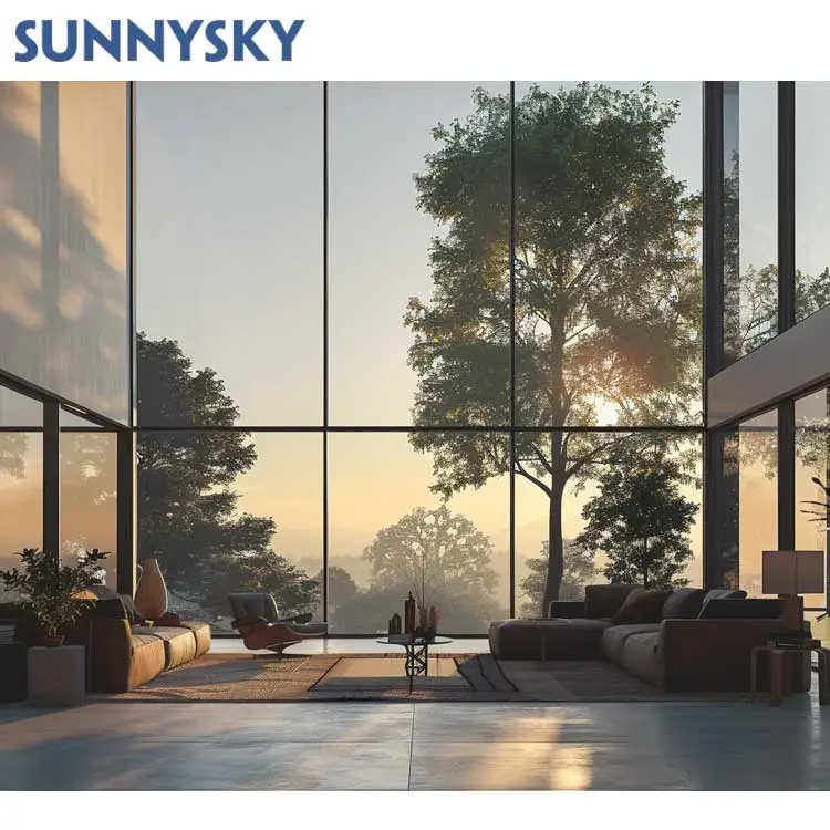 Sunnysky NFRC Large Windows Glass Big Picture Window Panoramic Window Floor To Ceiling Fixed Window
