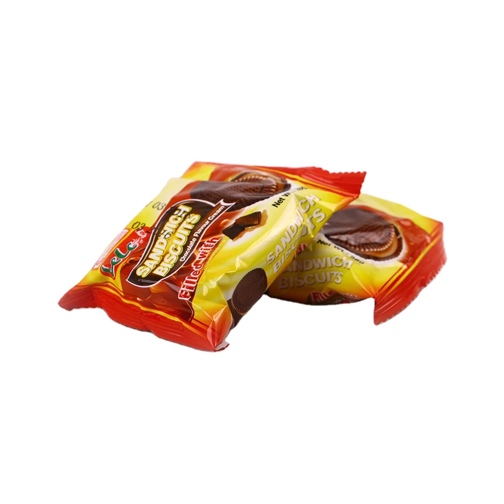 Certification Low Sugar Chocolate Flavor Sandwich Biscutis Manufacturer