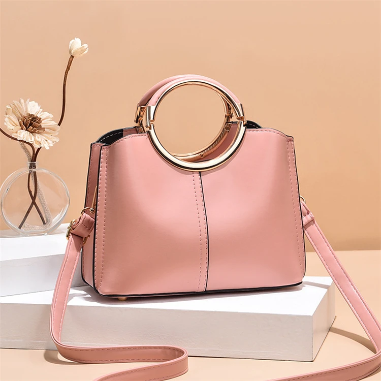 Manufacturer Customized 2022 Green Colour Printed New Model Leather Ladies Hand Bag For Travel