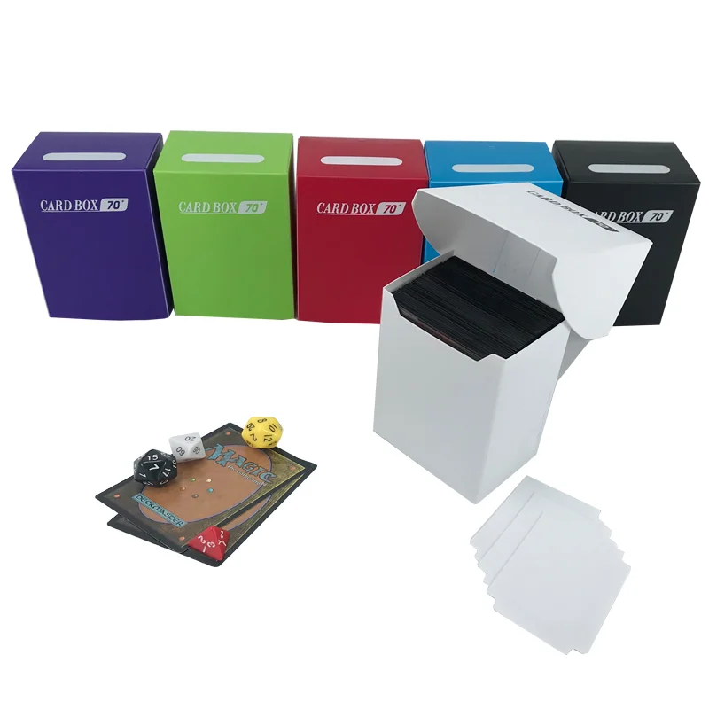 70+Full cover PP Card Deck Box For MTG TCG YUYIOF Game Card Box Can Be Customized Logo Color To Hold 100+ Playing Game Cards