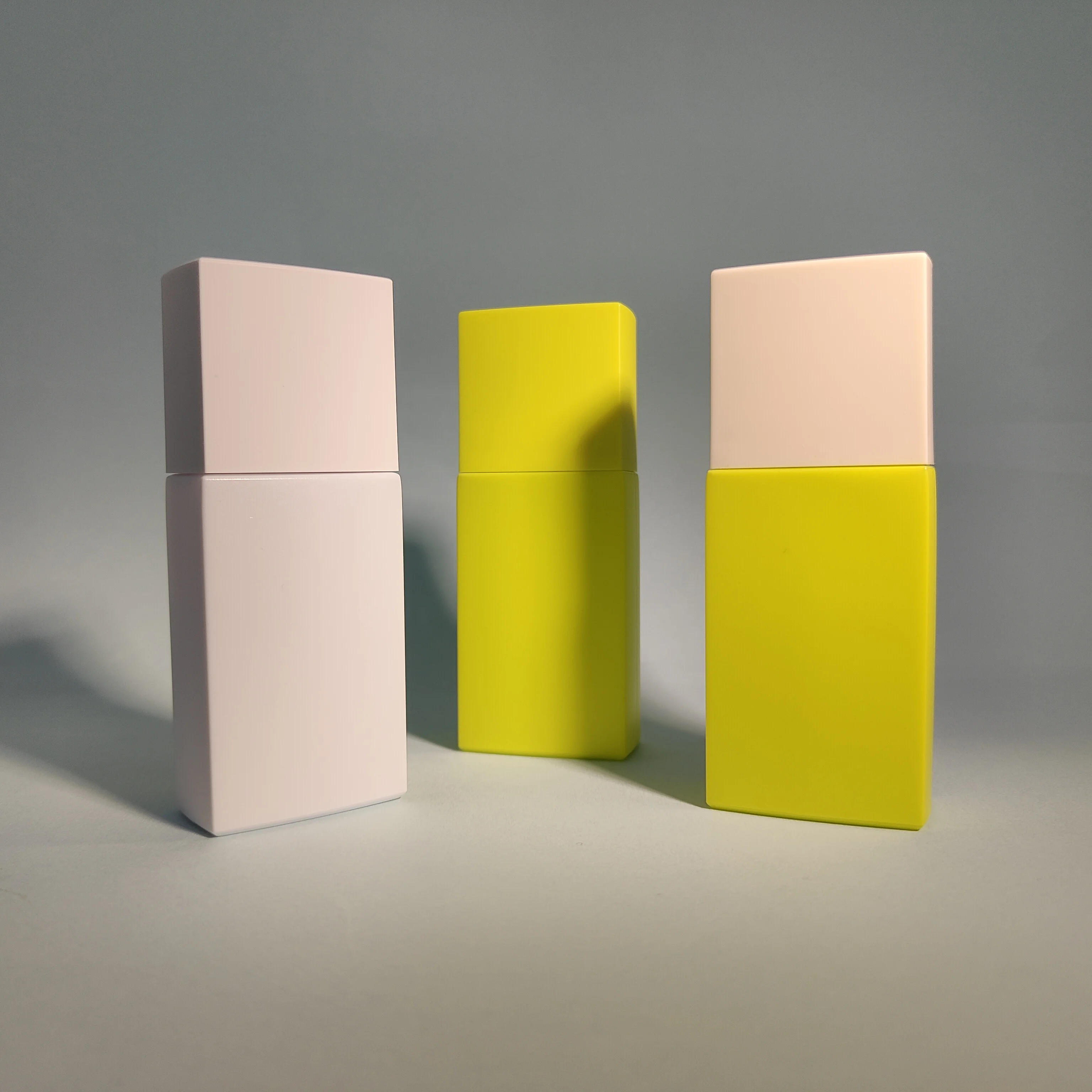 Hot Sale Square Shaped 30ml Screw Cap PP Bottle with Nozzle Matte Finish Sunscreen Cream Lotion and Makeup Container