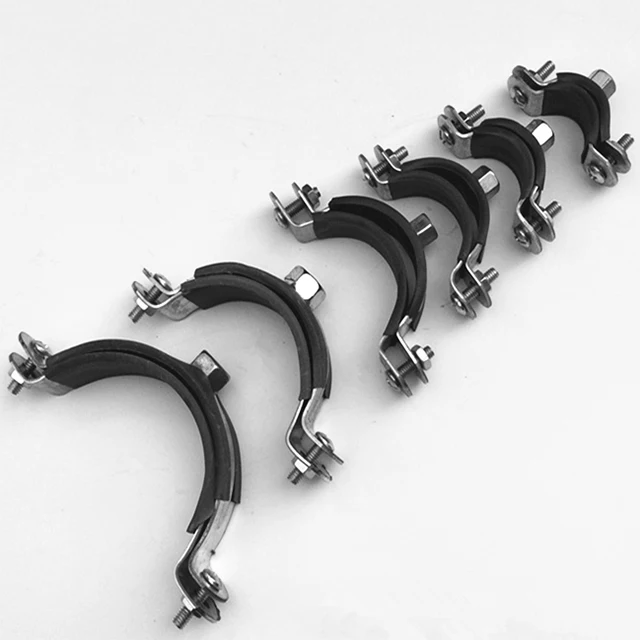 Pipe clamp Manufacturers direct wholesale  pipe clamp  carbon steel  zinc plated various sizes