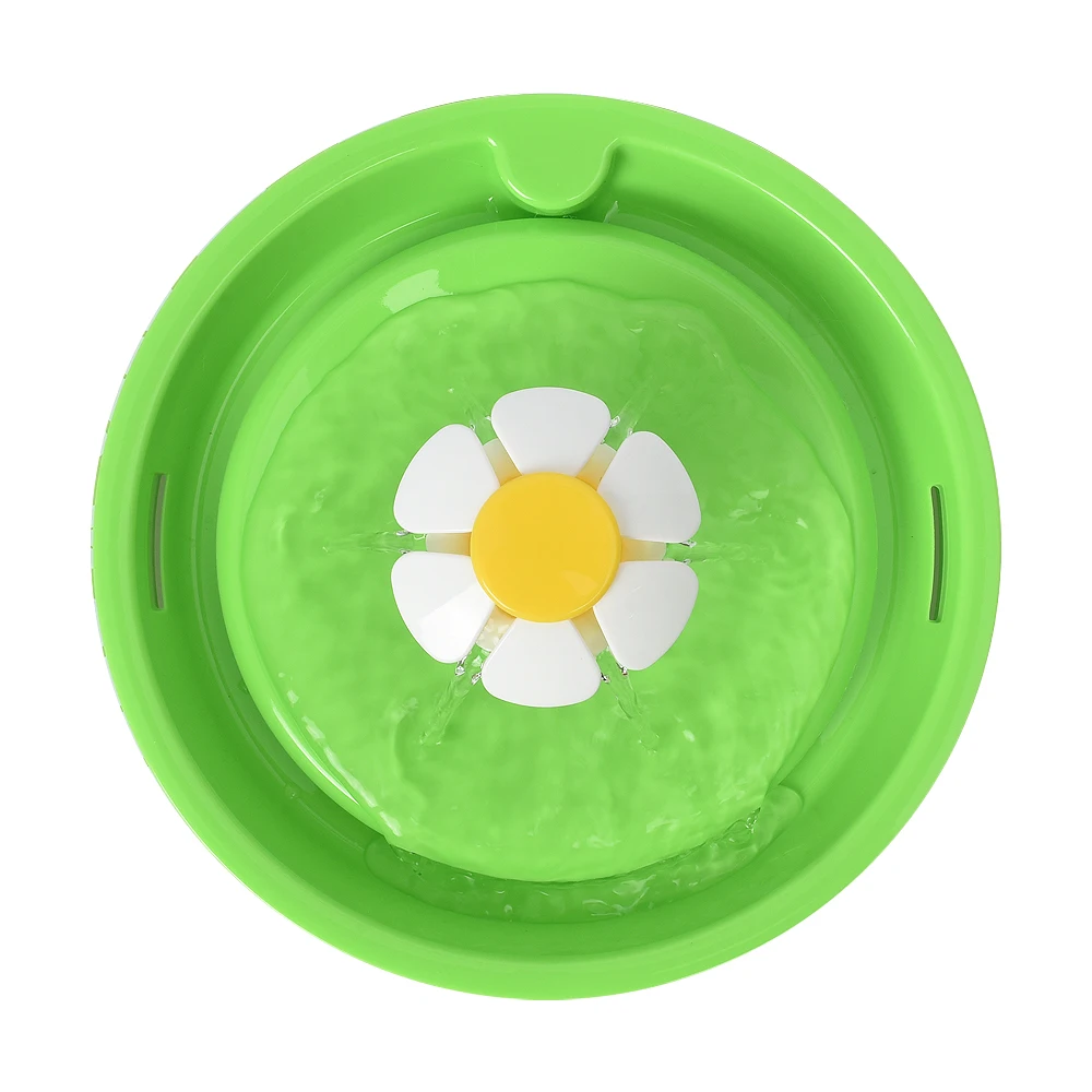 Small flower round pet dog cat bowl fountain electric automatic water feeder pet supplies container