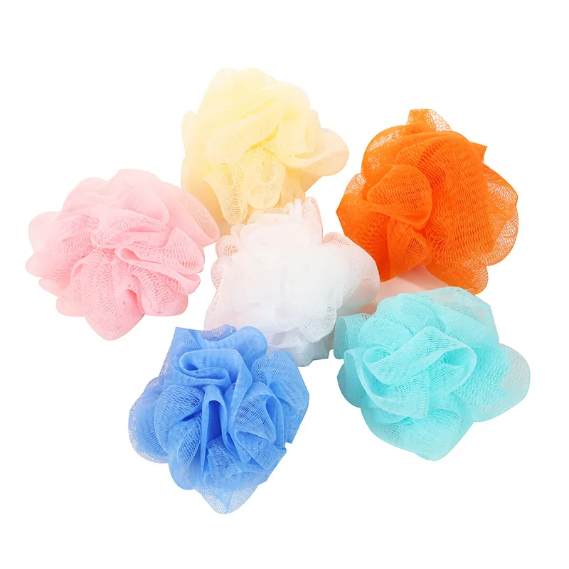 Wholesale 20g bulk color mixing random hair high quality bath ball rub bubble ball for personal cleaning of men and women