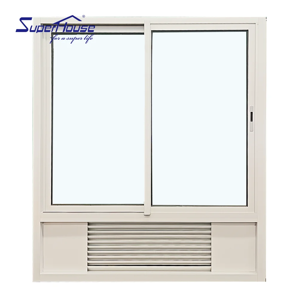Superhouse customized horizontal and vertical aluminum frame slider up and down gymnasium manufacture glass tempered window