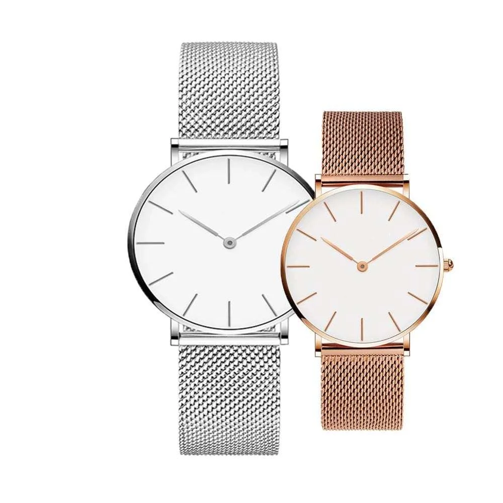 OEM пользовательский логотип 36 мм 40 мм женские и мужские часы сетчатый ремешок Ремешок Роскошные часы в стиле D W