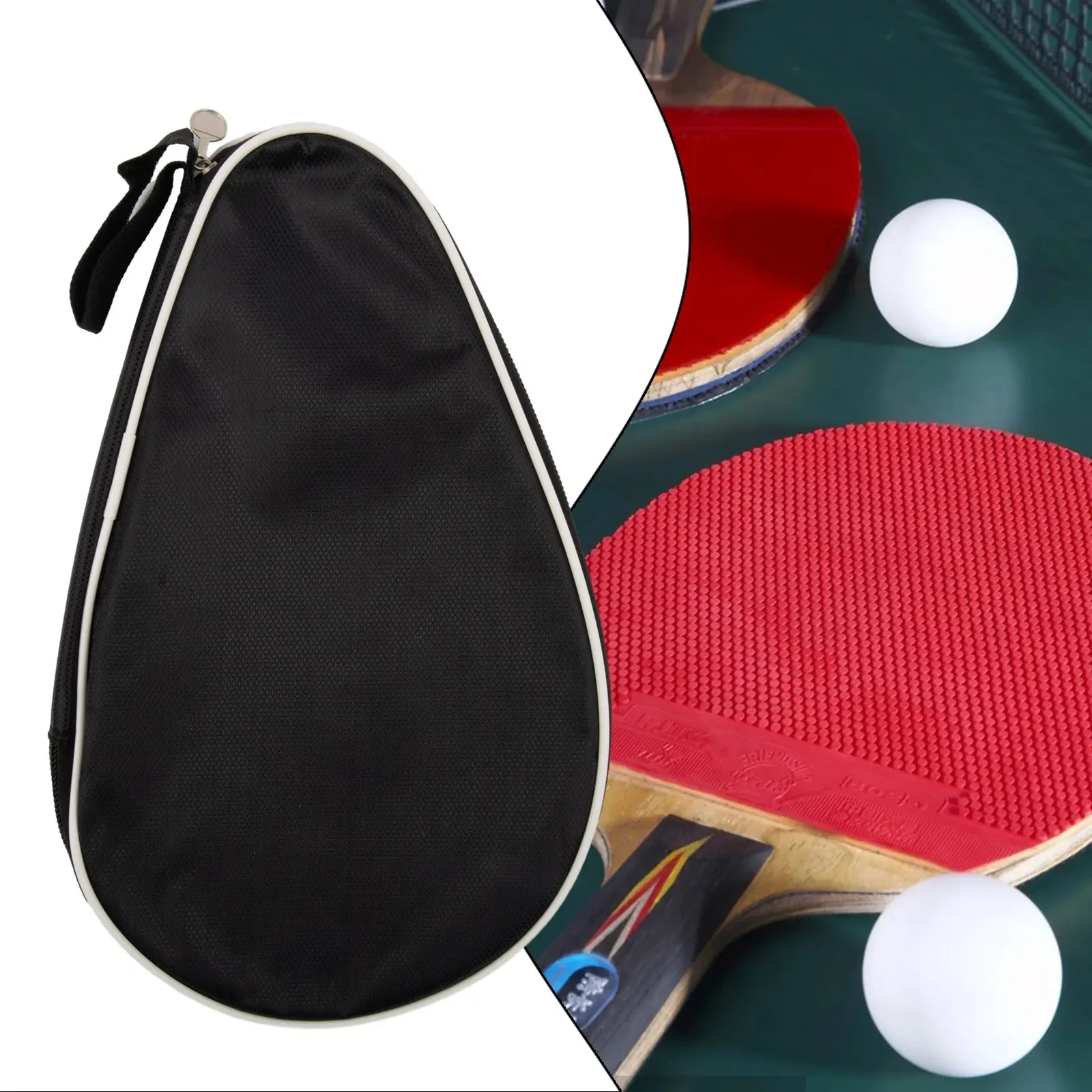 For 2 Pingpong Paddle Bat Table Tennis Racket Case Bag Pingpong Paddle Storage Bag Waterproof Portable Table Tennis Equipment