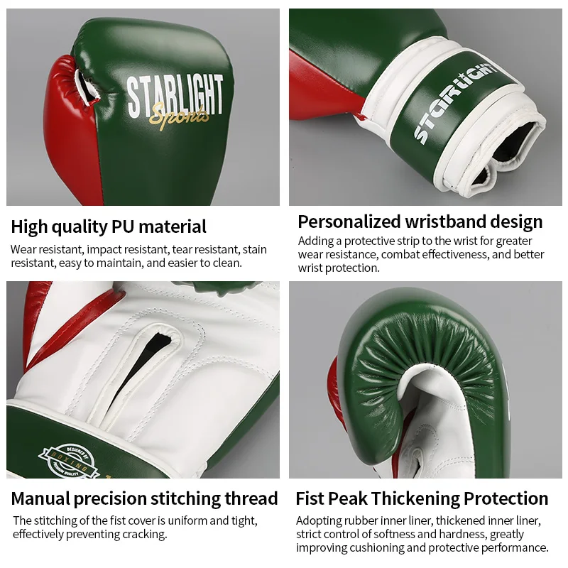 Wholesale Custom Logo PU Leather Training Gants De Boxe Boxing Gloves