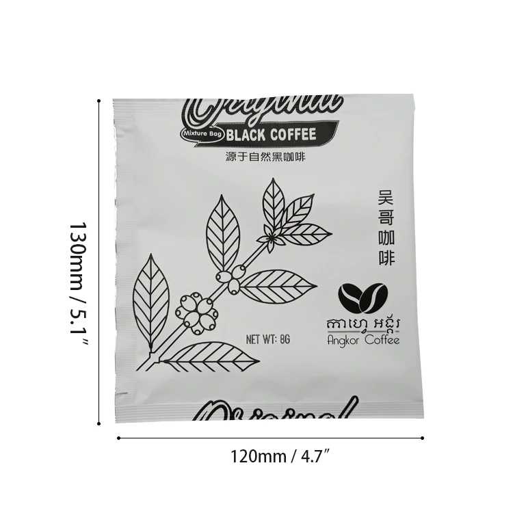 coffee aluminum foil laminated plastic roll film with chocolates milk powder sachet packing plastic film