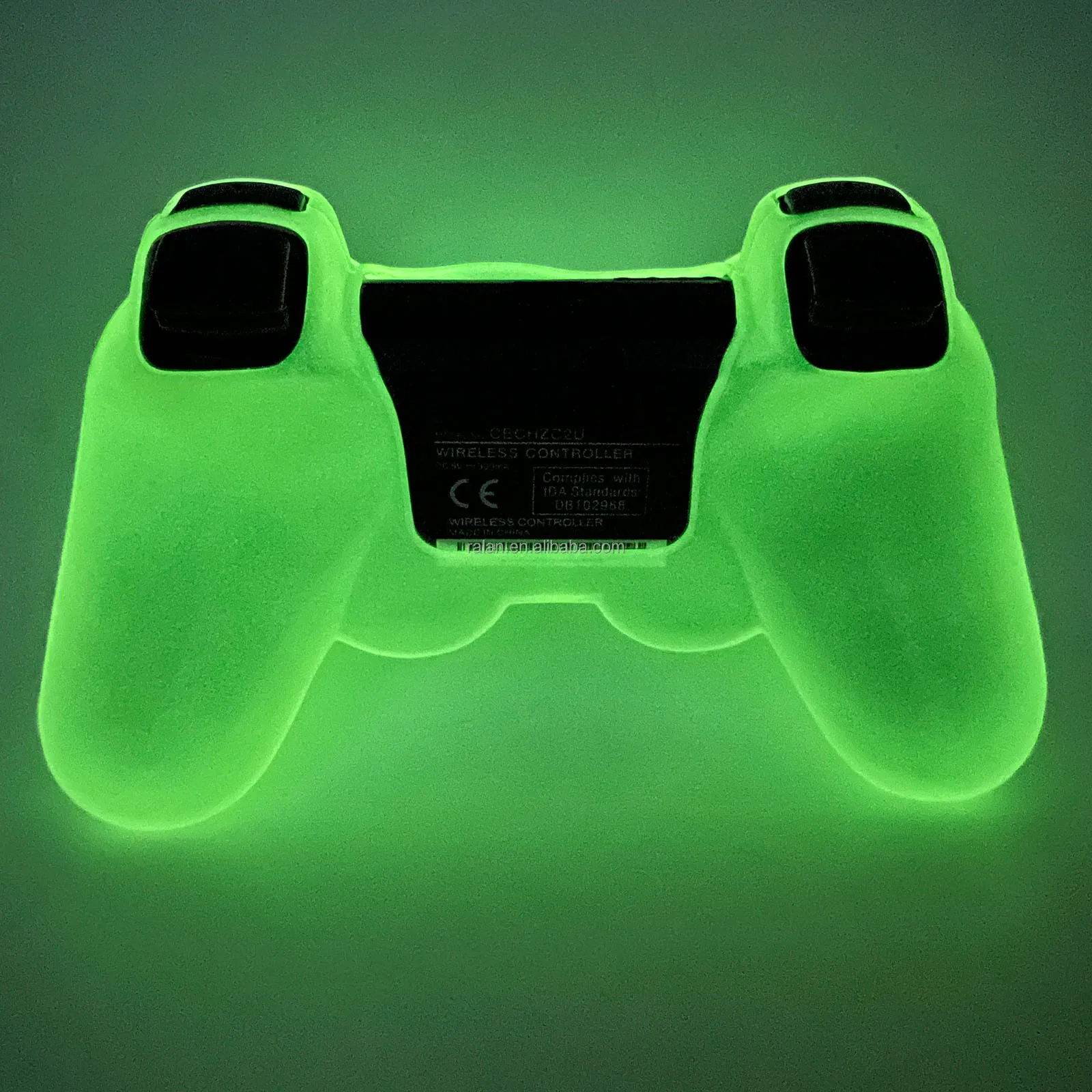 RALAN Glow in the Dark Gaming Joystick Gamepad PS3 Protective Shell Skin Silicone Case for Playstation 3
