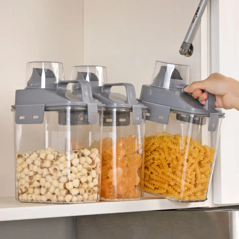 Multipurpose Organization Lasting Preservation Oatmeal Grain Dry Food Storage Container Cereal Jar With Desiccant Box