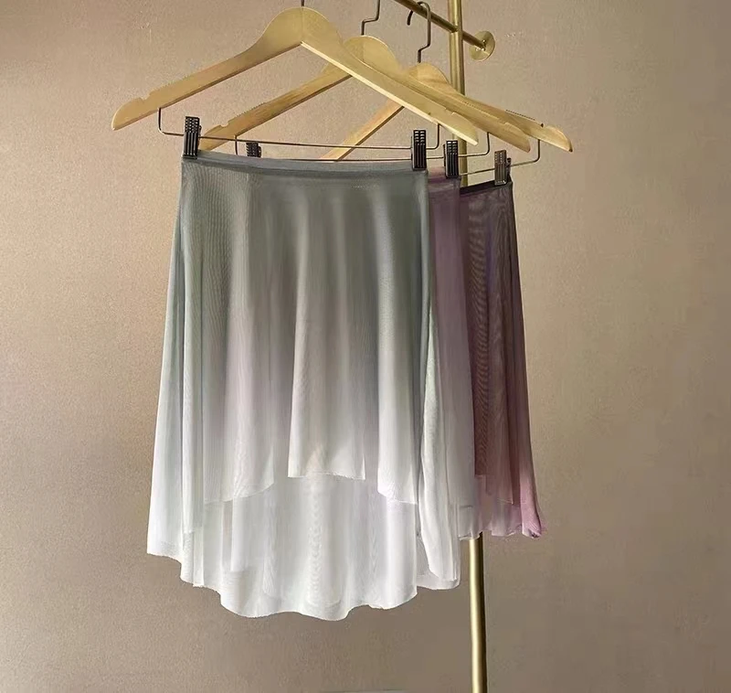 Personalized irregular wrap dance costume chiffon long ballet practice skirt for women