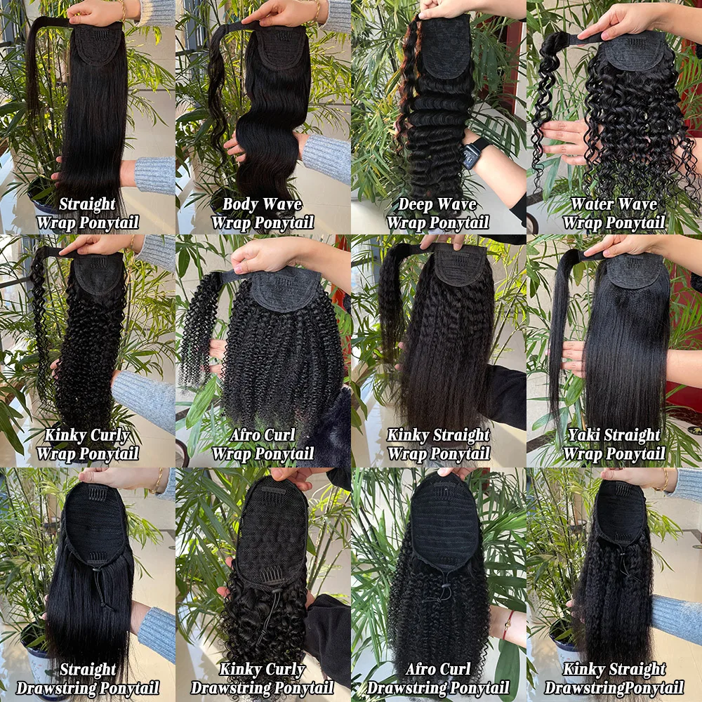 Wholesale price virgin indian human hair ponytail,ponytail human hair,100% virgin human hair ponytail extension