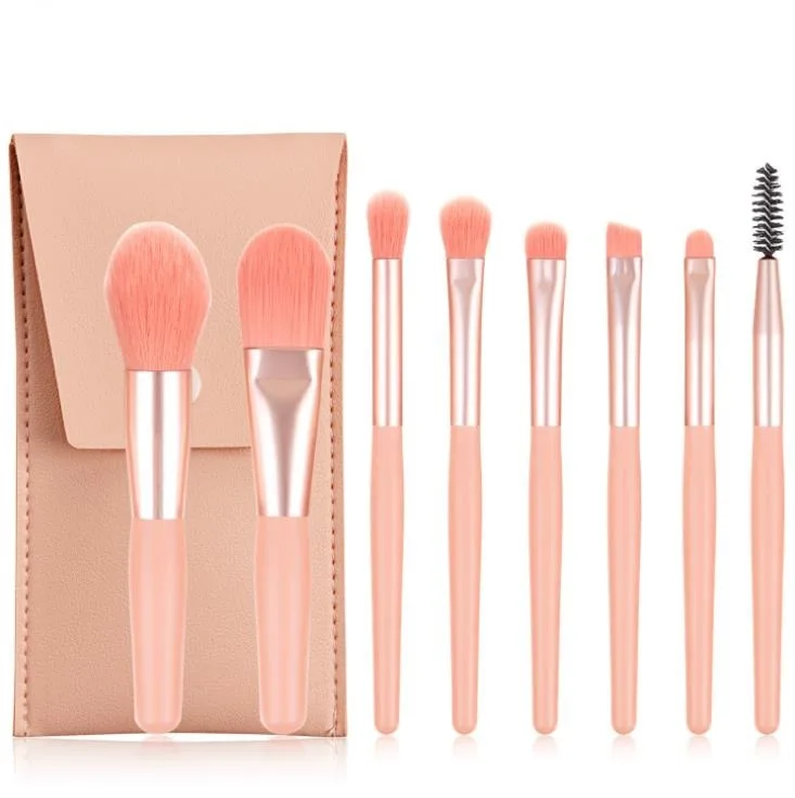 
8pcs custom mini makeup brushes with bag 