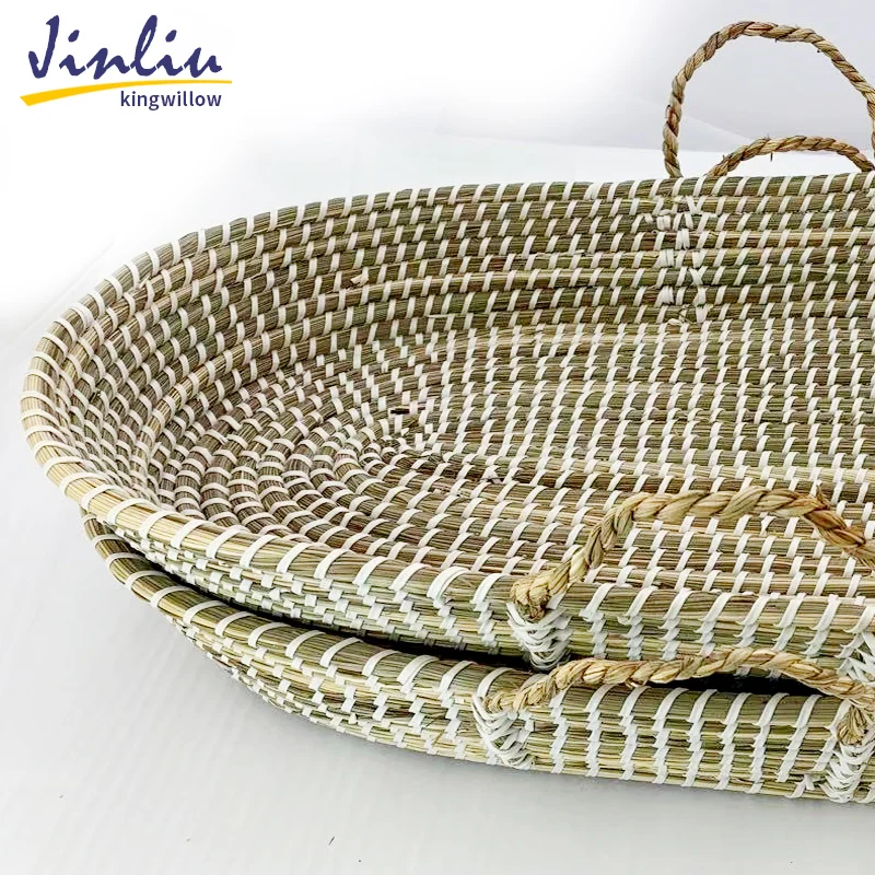  Оптовая продажа детская корзина для пеленания Jinliu из морских водорослей водонепроницаемая подстилка детской кроватки коврик девочек настольные корзины ручной
