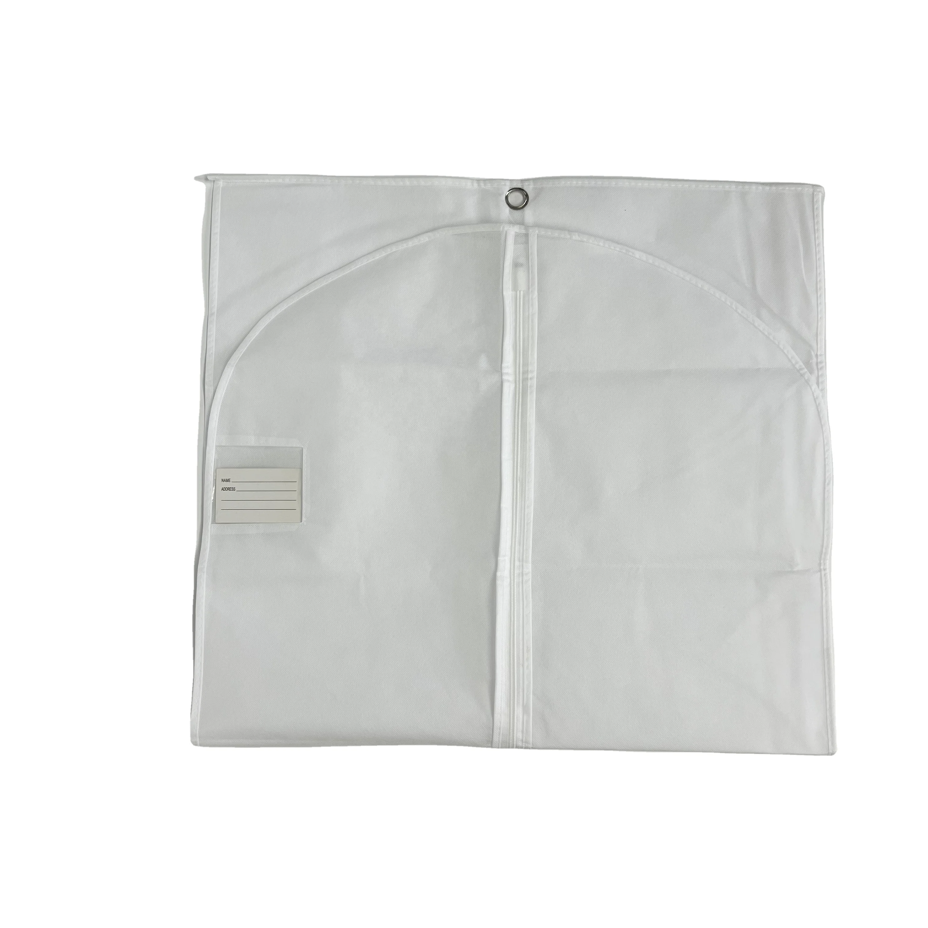 63x112cm Custom High Quality Foldable suit cover garment white nonwoven garment bag