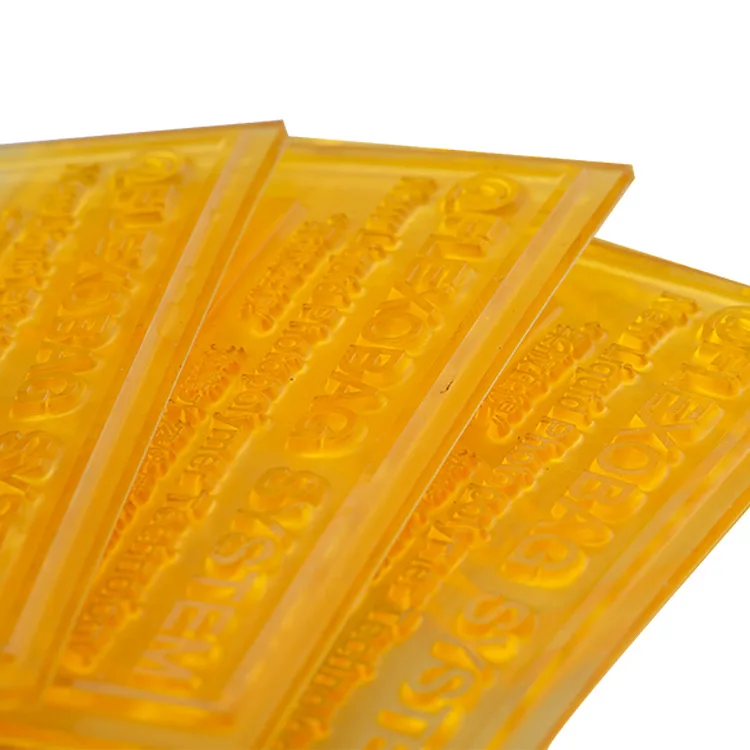 Photopolymer flexo resin printing plate for hot stamping