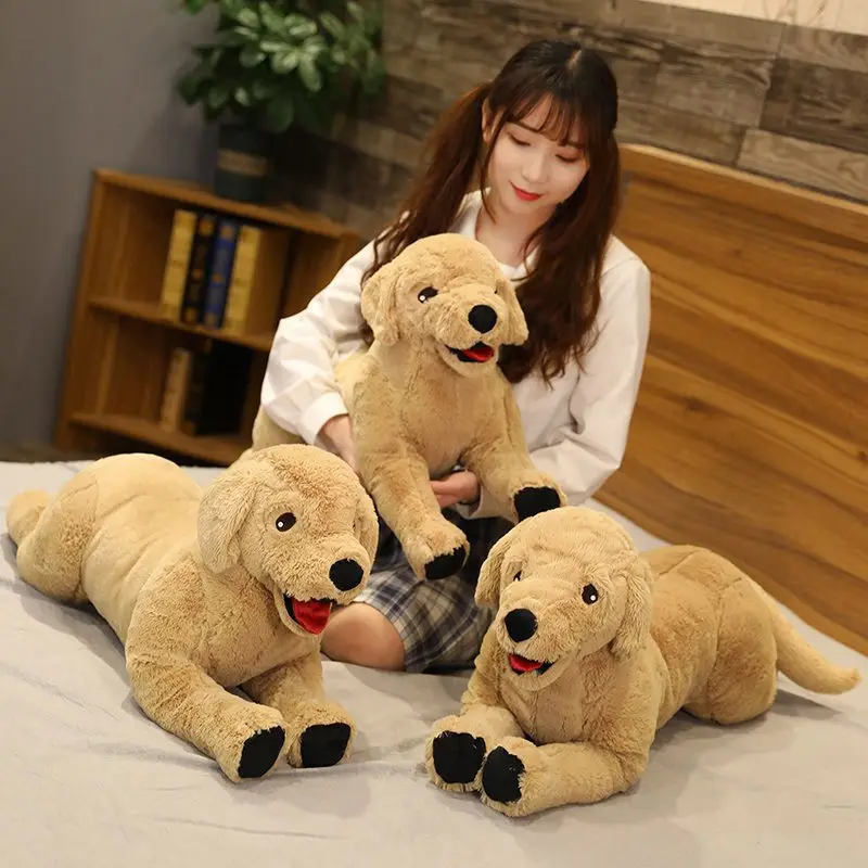 Simulation Labrador Dog Doll Stuffed Plush Toys Golden Retriever Lovely Cute Rag Dolls Gifts