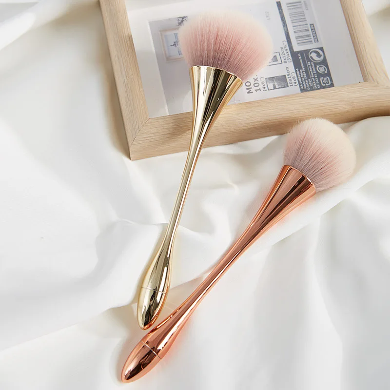 Nail Art Aluminum Handle Soft Acrylic Uv Gel Cleaning Brush Powder Dust Sequins Remove Cleaner Pen Manicure Tool