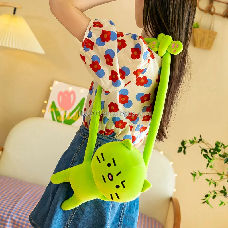 anxious cat plush bag game character customization plush dolls and toys cat stuffed animal cat plush toy