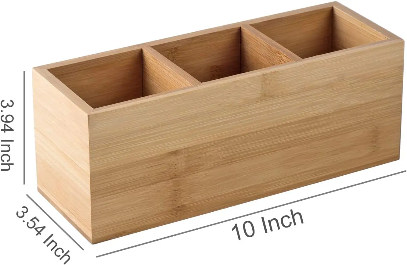 Wood Pen Pencil Holder Stand Multi Purpose Natural Wood Pencil Cup Pot Desk Organizer Storage Box