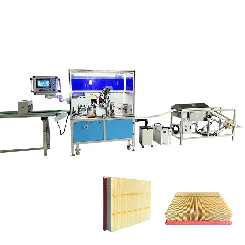 Full Automatic Car Air Filter Making Machine Car Air Filter Pleating Machine Air Filter Paper Folding production line By Laser