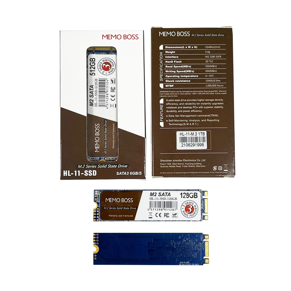 Твердотельный жесткий диск Memoboss по лучшей цене SSD Sata3 250 ГБ 500 1 ТБ 2 Ngff M.2 2280 Ssd