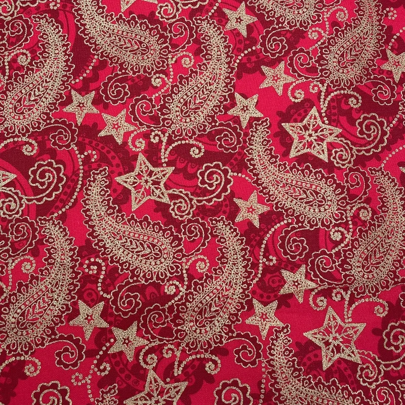 Low MOQ Smooth Soft Red Vivid Printed Cotton Home Textile Fabric