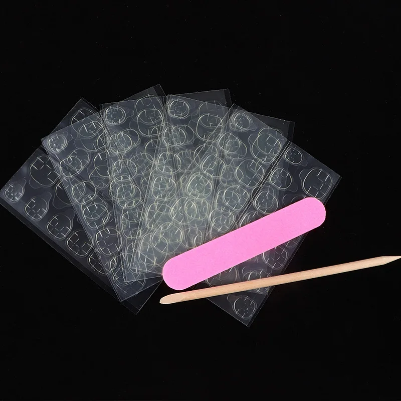 Waterproof Breathable Jelly Glue Double Sided Invisible Self Adhesive Nail Glue Sticker for Nail