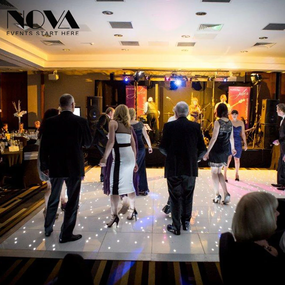 NOVA event equipment hire starlit dance floor for Christmas party