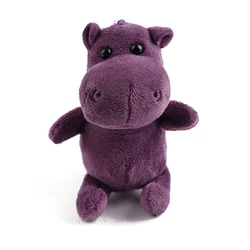 Custom Made Cute Keychain Plush Toy Stuffed Hippo Animal  Plush Toy For Kids Make Your Own Strap 3d children Company Gifts Oem