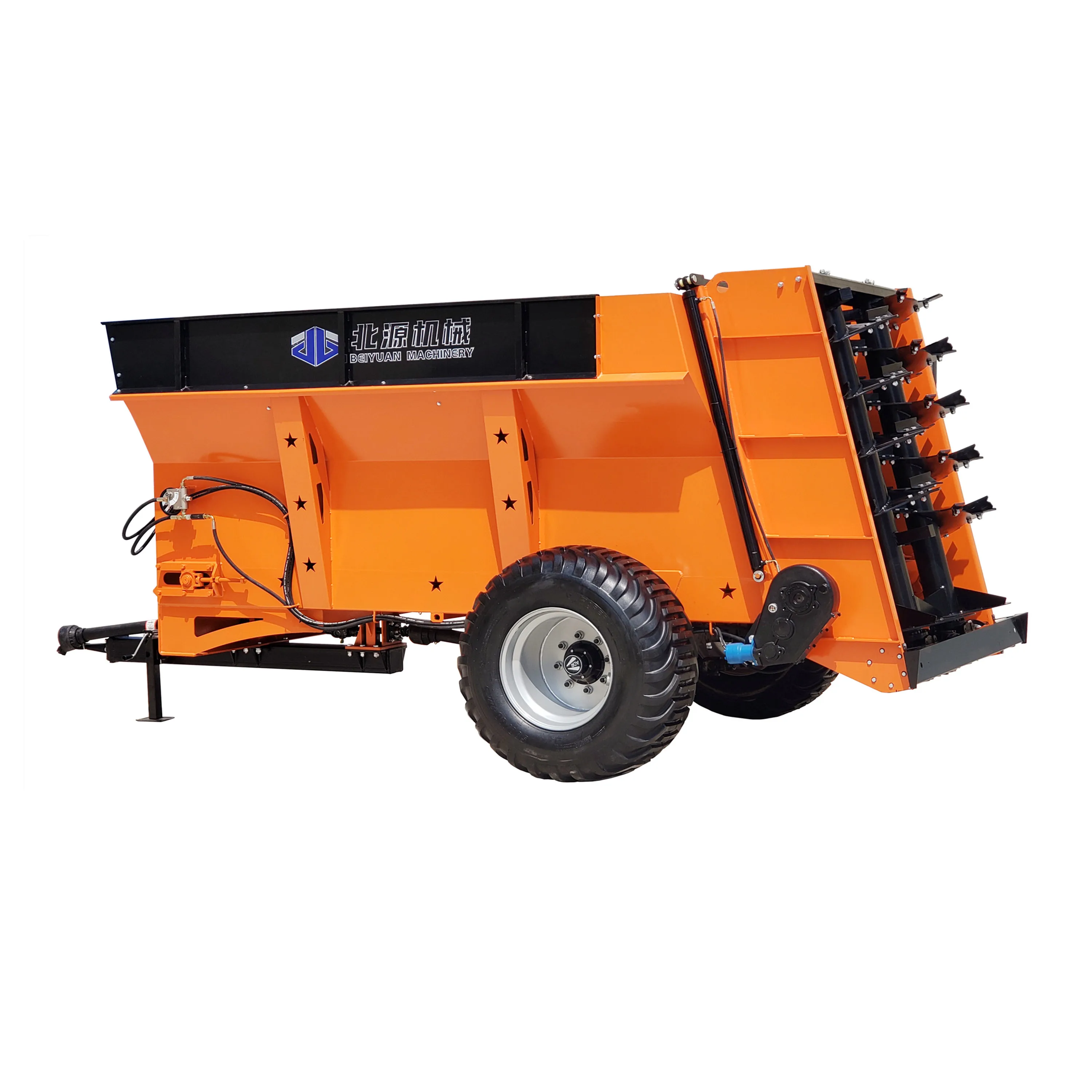 Solid manure spreader truck Multifyncational large fertilizer spreader Wet and dyr manure
