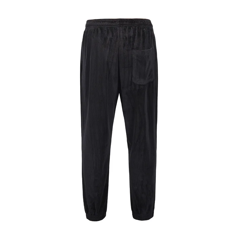 Factory  Summer  Ice Velvet Made Elastic Waist Drawstring Mens Stretch Jogger Pants