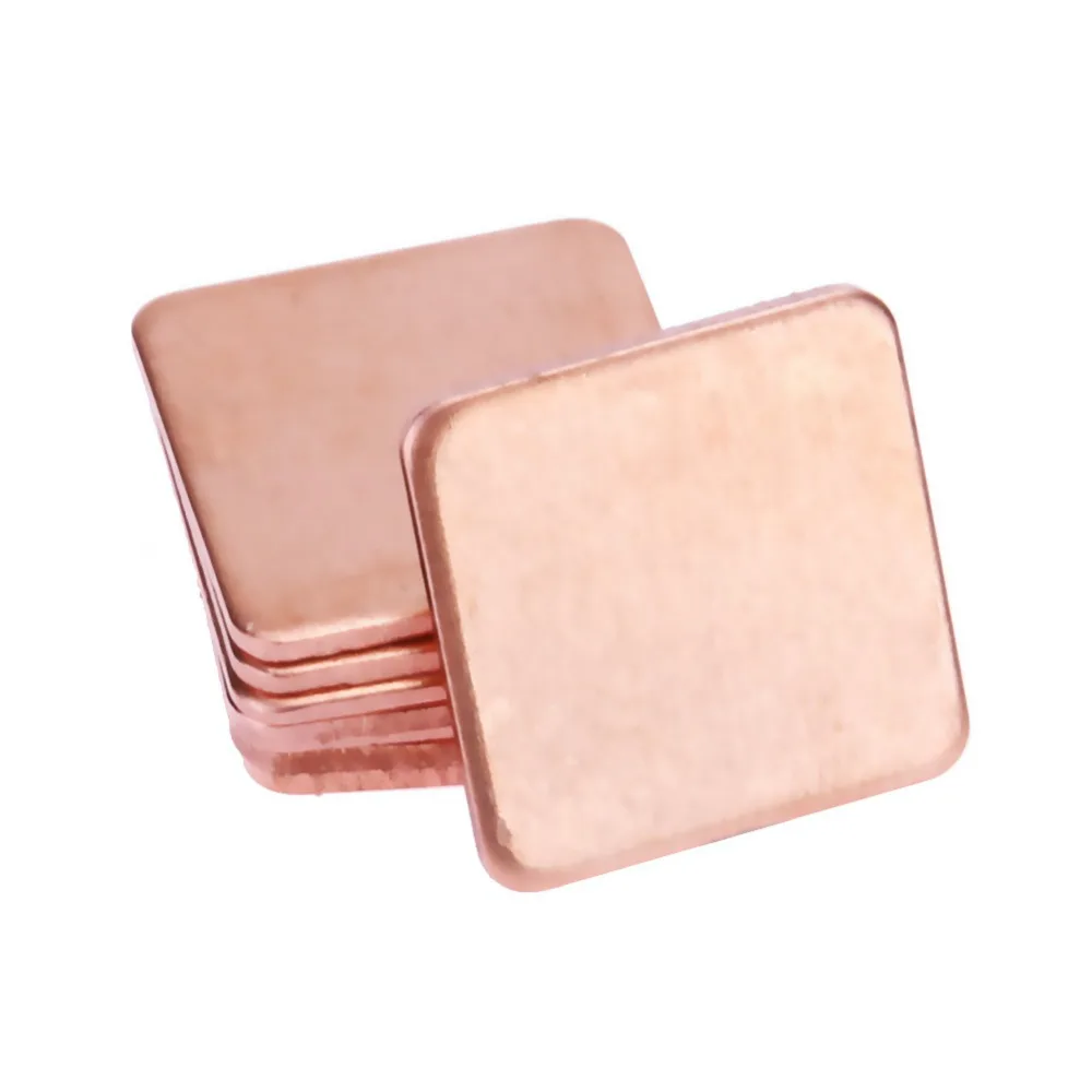 15mm x15mm 0.3mm/0.5mm//0.8mm/1mm/1.2mm Heatsink Copper Shim Thermal Pad