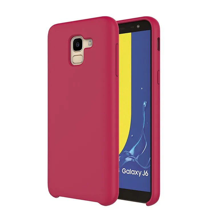 Защитный чехол из жидкого силикона на все края для Samsung Galaxy J6