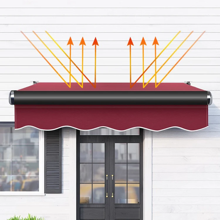 Aluminum folding arm awning motorized retractable awnings full cassette awning