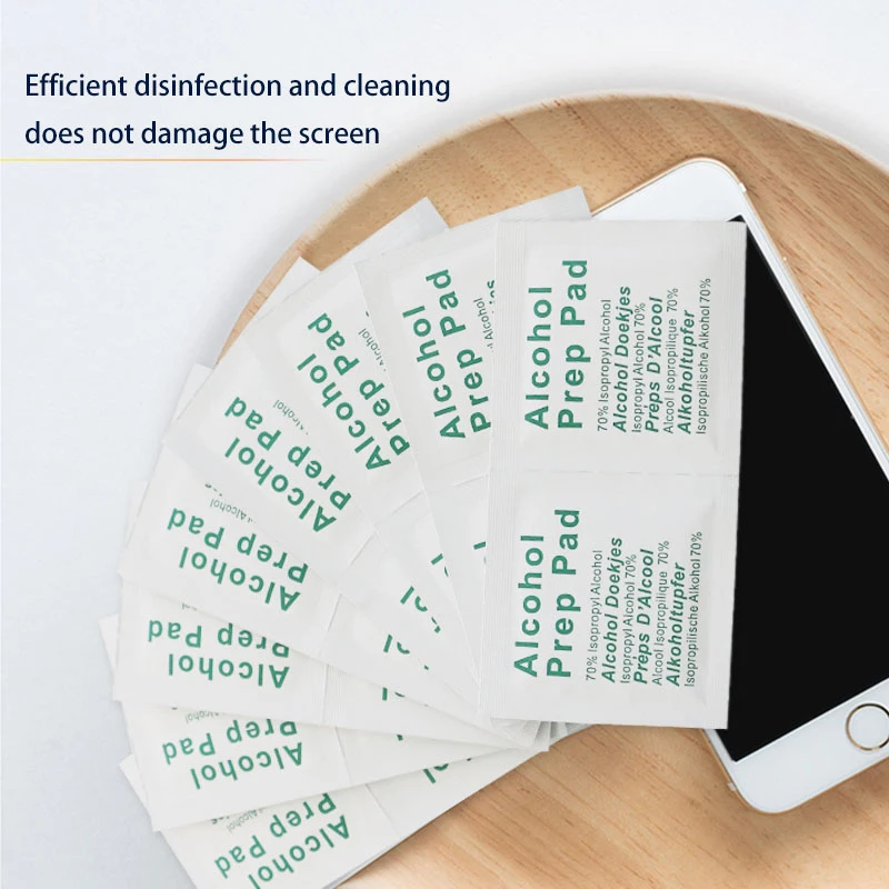 Packaging Prep Wet Wipes Disinfection Use 70% Isopropyl Alcohol Pads for Screen Proctor Lens Glasses Cleaning